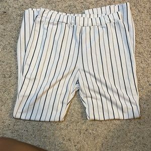 White and black, cute striped pants